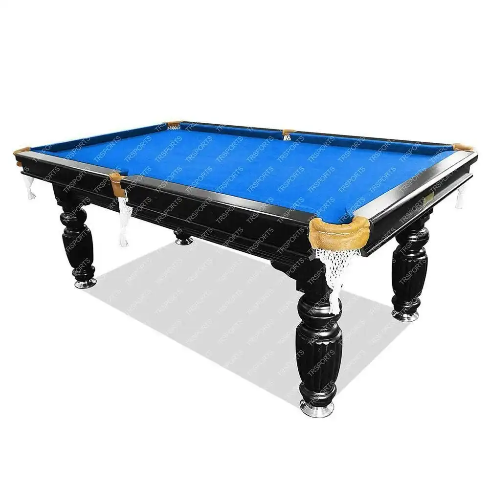 MACE 8FT Luxury Slate Pool Table Solid Timber Billiard Table Professional Snooker Game Table with Accessories Pack,Black Frame