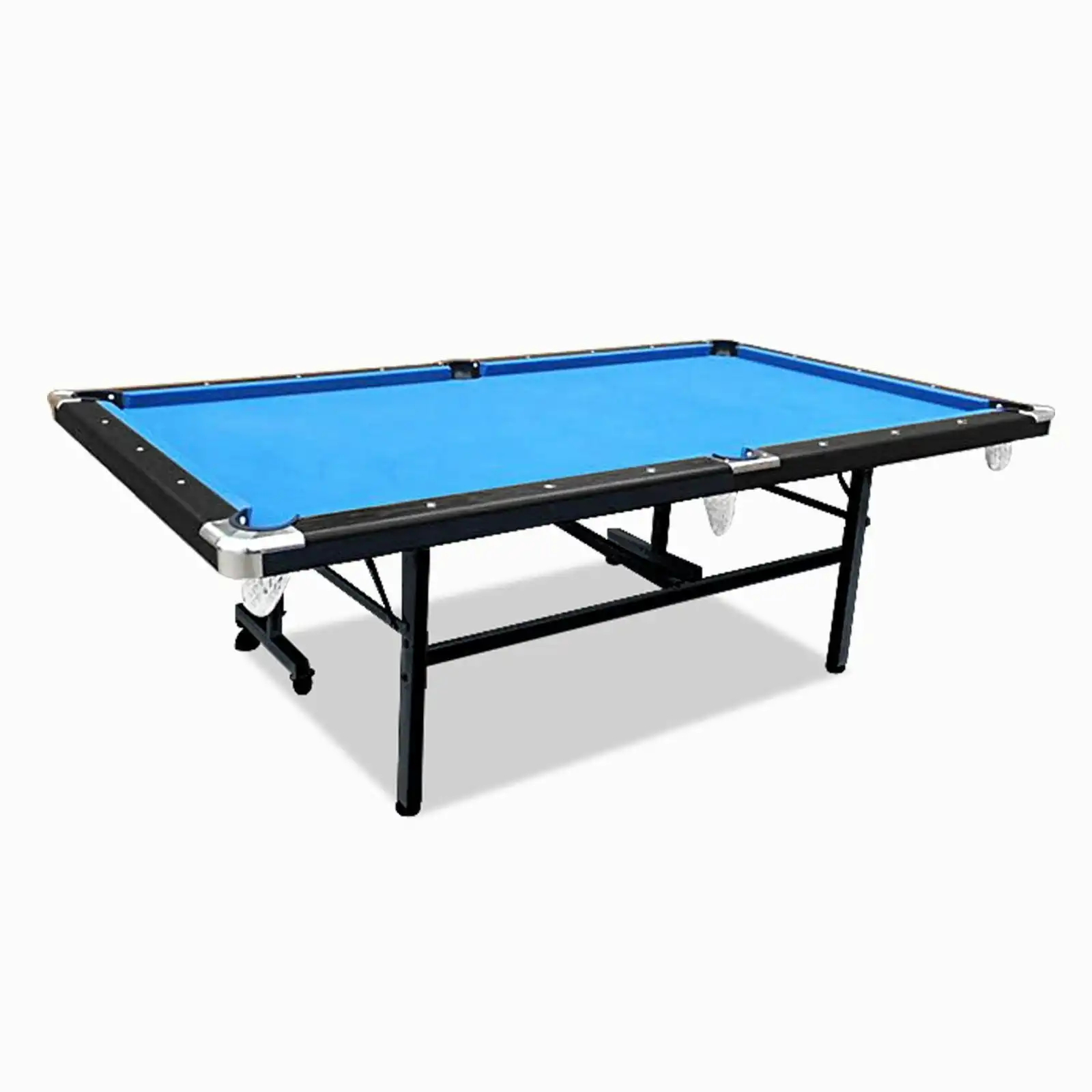 MACE 8FT Foldable Pool Table Blue/Red/Green Felt Billiard Table Free Accessory for Small Room