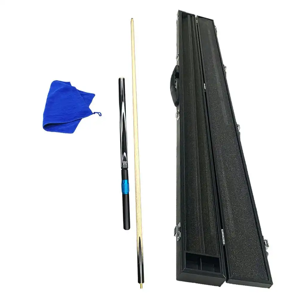 MACE 3-Piece 57 Inches Handmade Snooker Cue Kit Ash Shaft 9mm tips with Leather Case