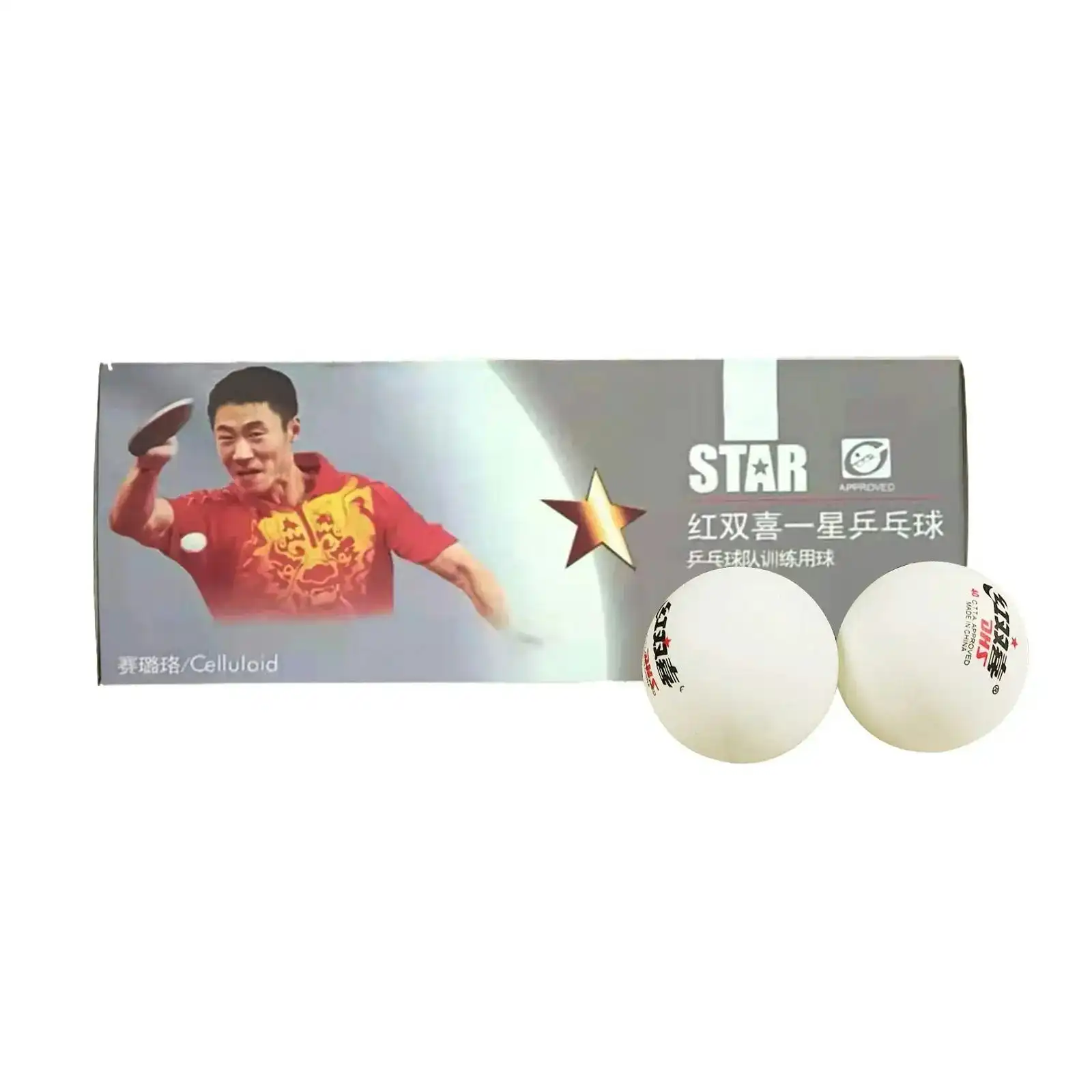 DHS 10x 1 STAR 40MM TABLE TENNIS / PING PONG WHITE BALLS