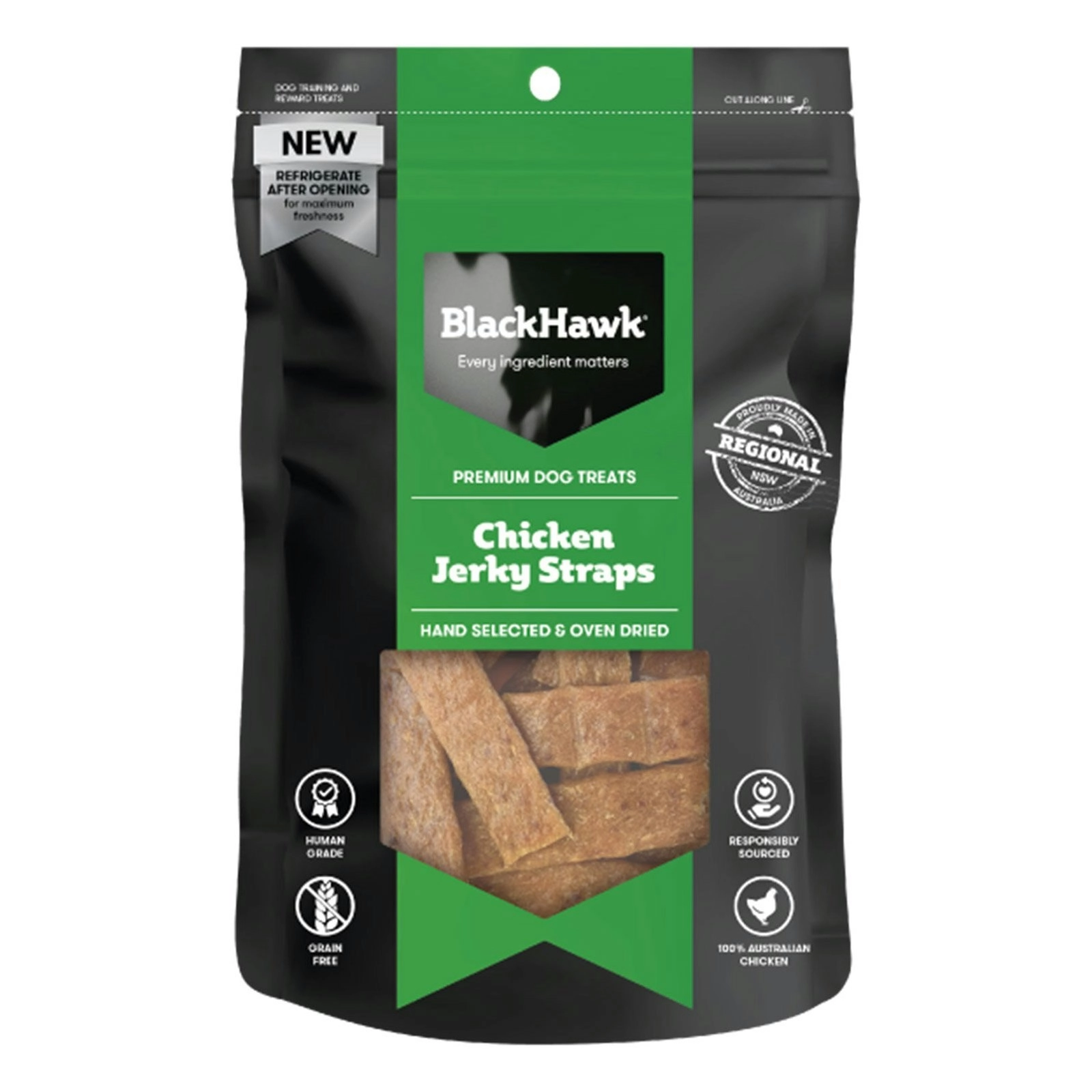 Black Hawk Chicken Jerky STRAPS Treats For Dogs 100 Gm