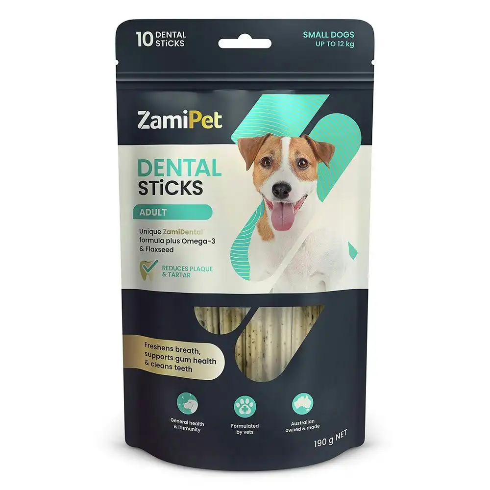 ZamiPet Dental Sticks Adult Treats For Small Dogs Upto 12 Kg 10 Sticks 190 GM