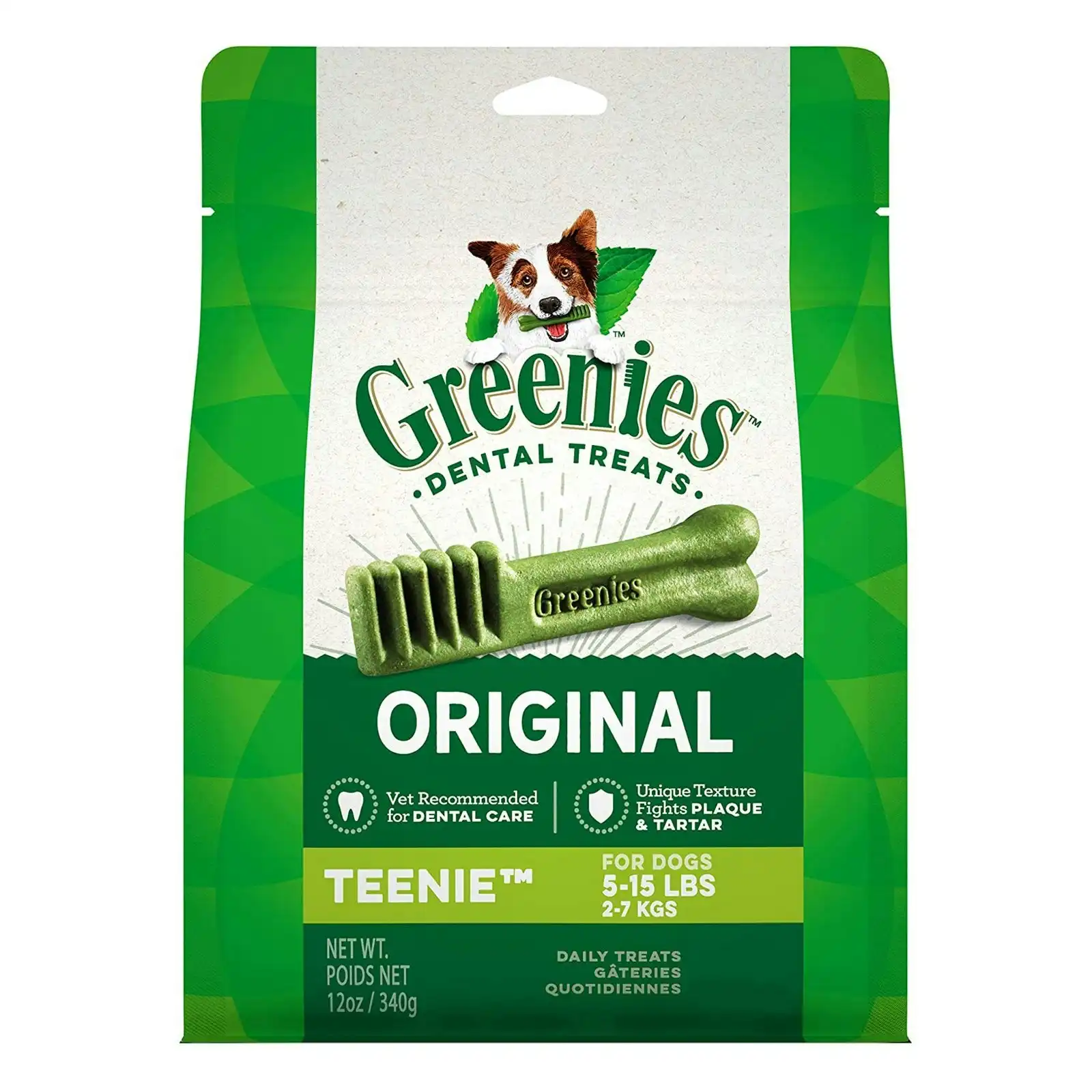 GREENIES Original Dental Treats Teenie for Dogs 2 to 7 Kg 510 Gms