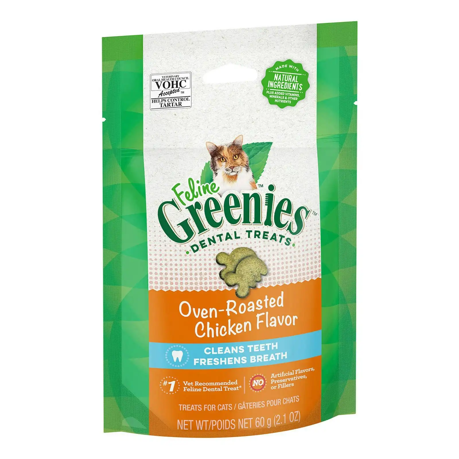 GREENIES Feline Dental Treats Roasted Chicken Flavour For Cats 130 GM