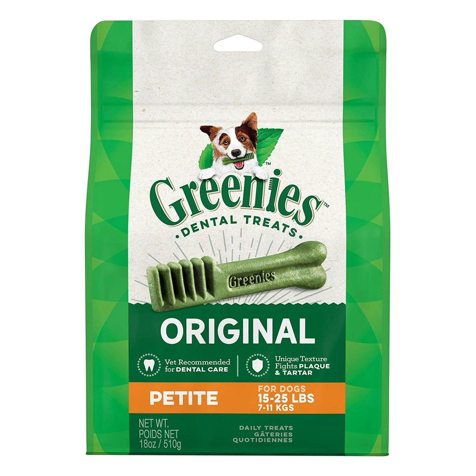 GREENIES Original Dental Treats Petite for Dogs 7 to 11 Kg 510 Gms