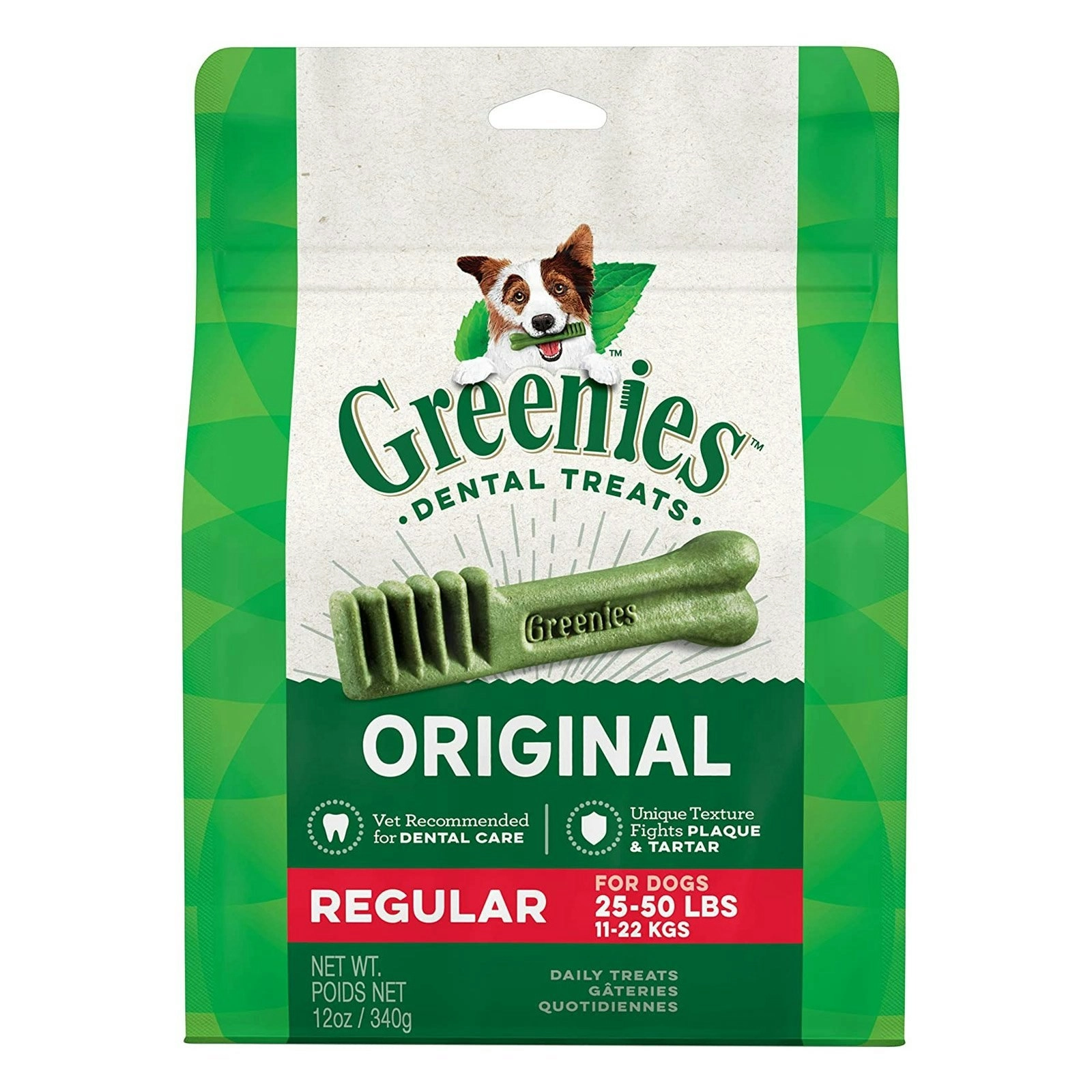 GREENIES Original Dental Treats Regular for Dogs 11 to 22 Kg 1 Kgs