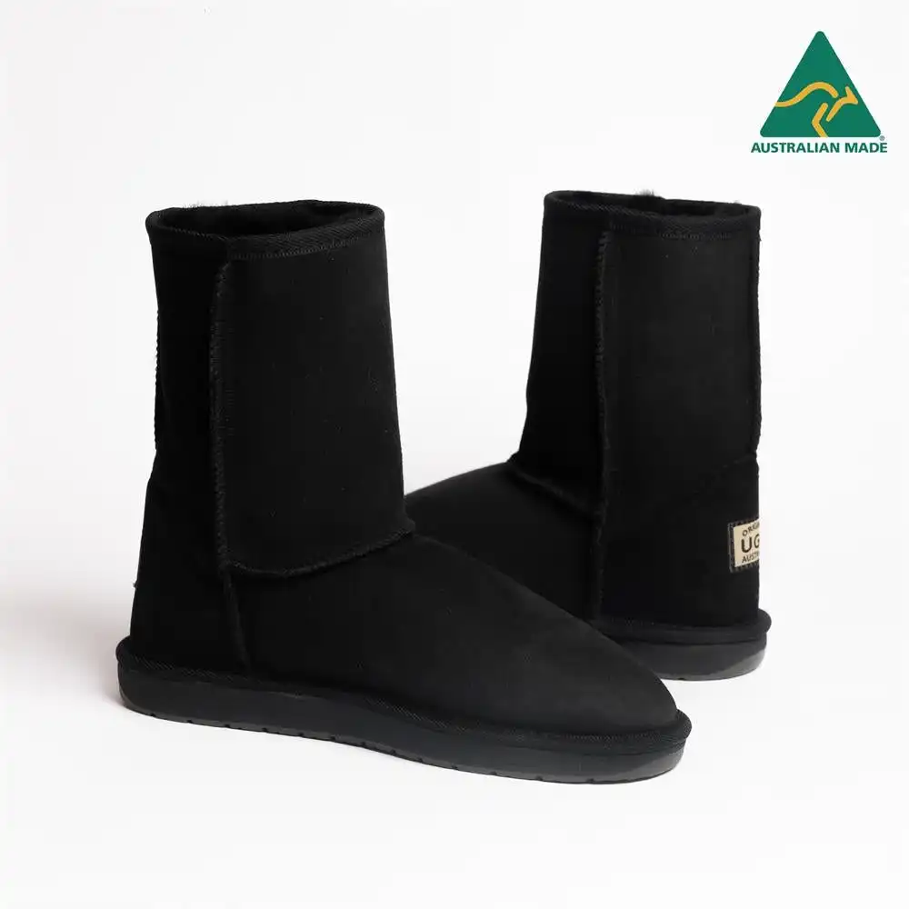 Original Ugg Australia Australian Made Short Classic Black Print Ugg Boots