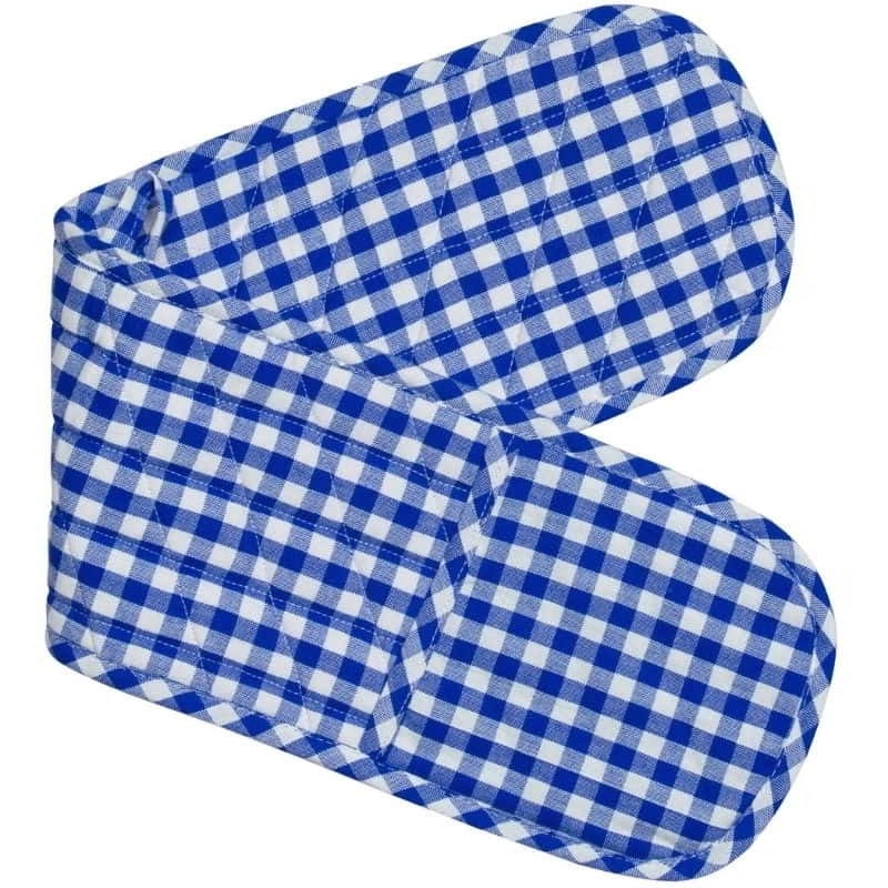 Rans Gingham Blue Double Mitt