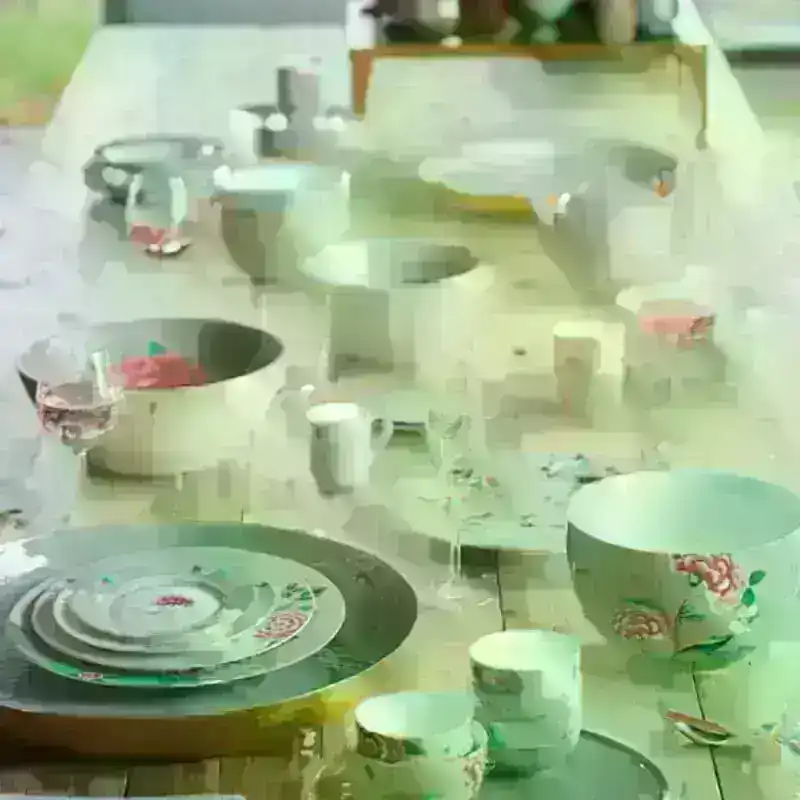 PIP Studio Blushing Birds Porcelain Khaki 280ml Tea Cup and Saucer Set of 2