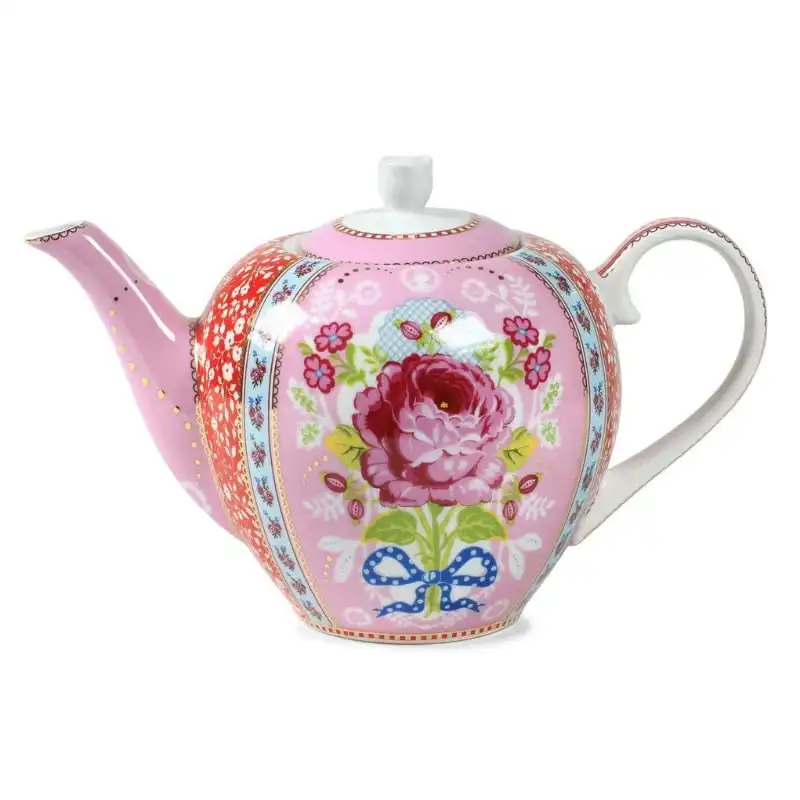 PIP Studio Floral Porcelain Pink 1.6L Teapot