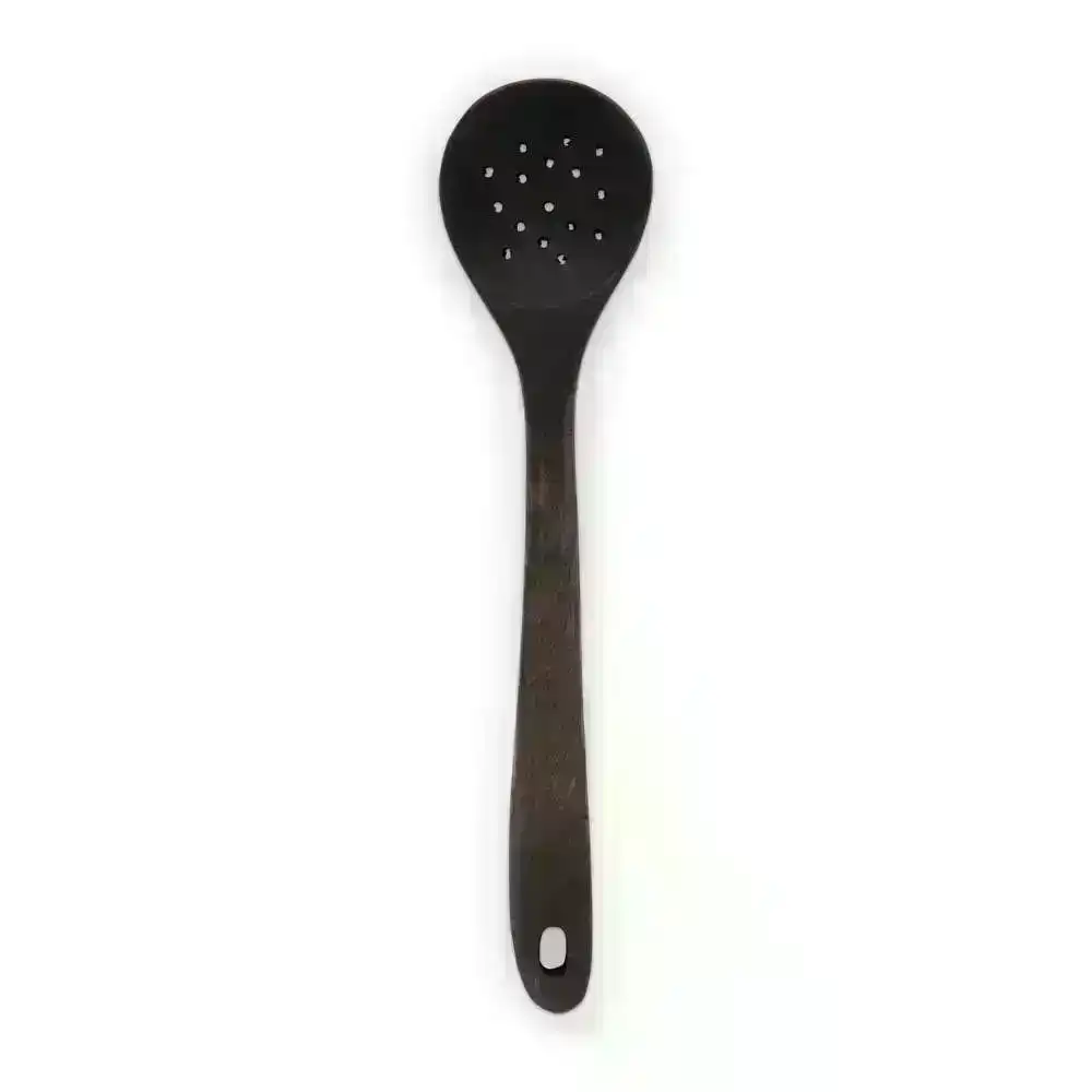 VTWonen Black Acacia Wood Slotted Spoon