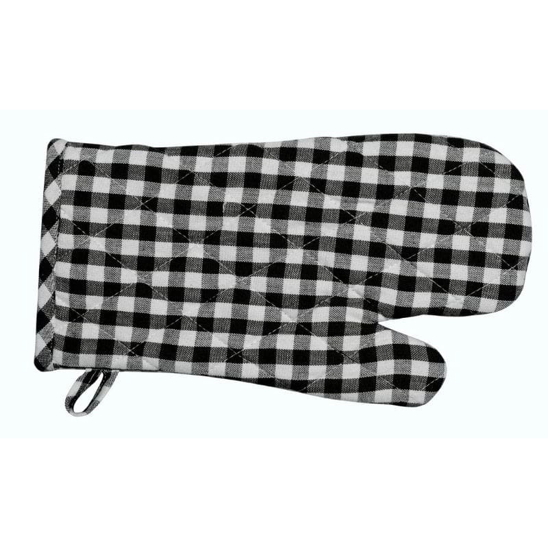 Rans Gingham Black Oven Glove