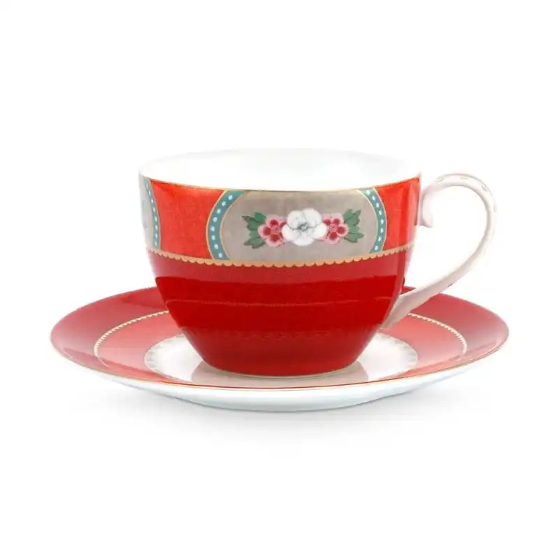 PIP Studio Blushing Birds Red 280ml Cup and Saucer