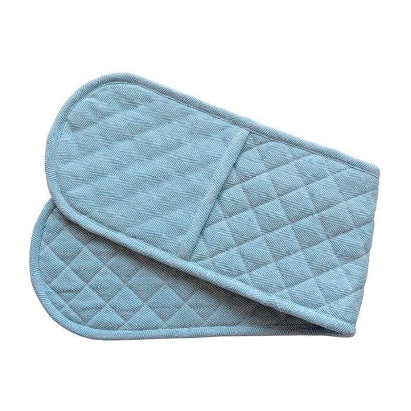 Rans Herringbone Blue Double Mitt