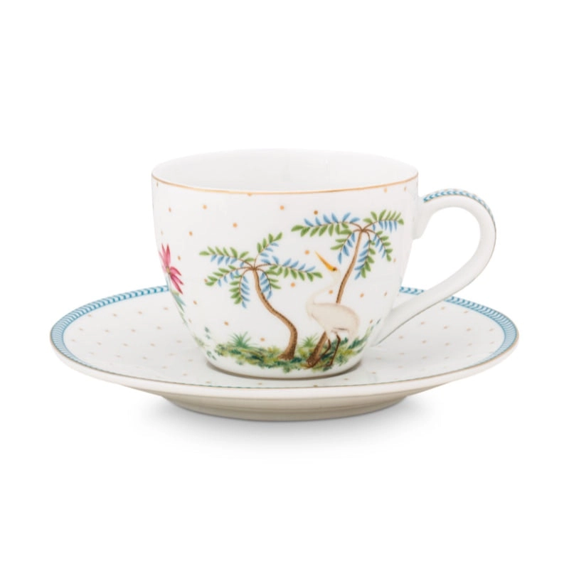 PIP Studio Jolie Dots Gold Espresso Cup & Saucer