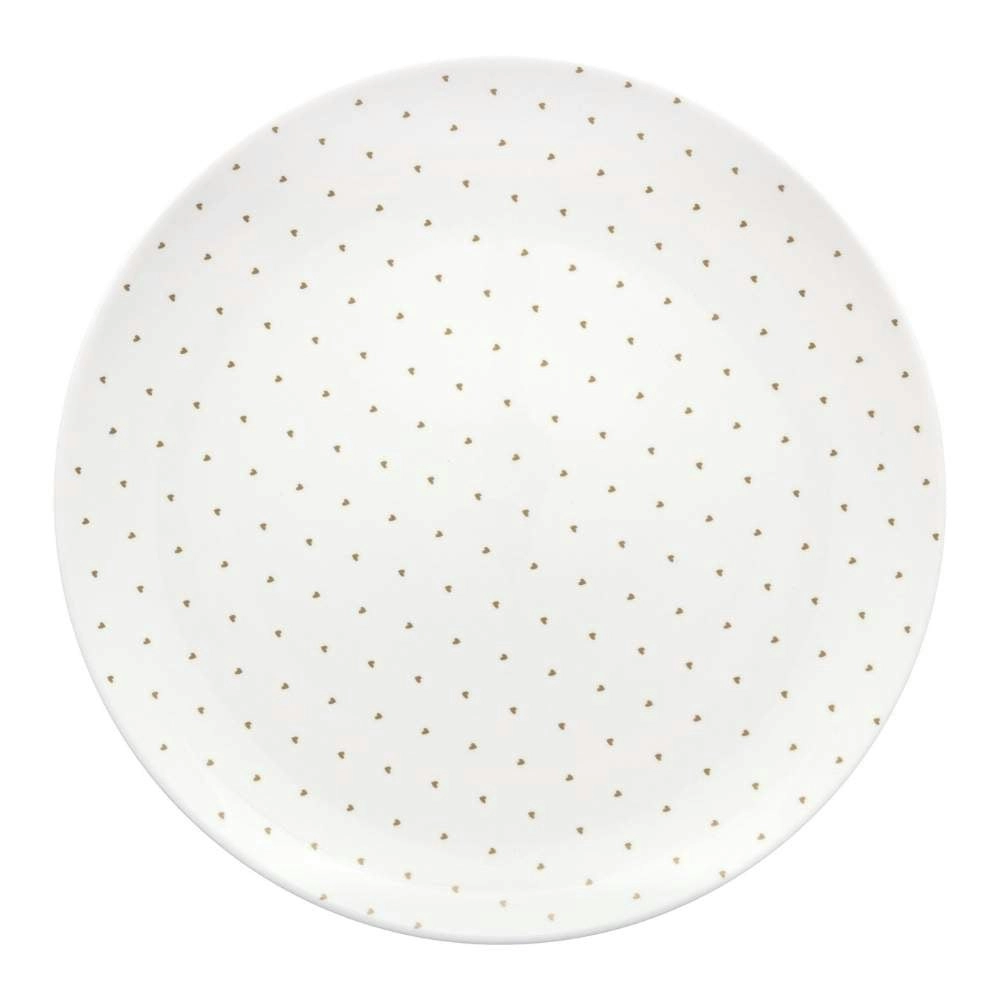 VTWonen White Golden Hearts 35.5cm Charger Plate