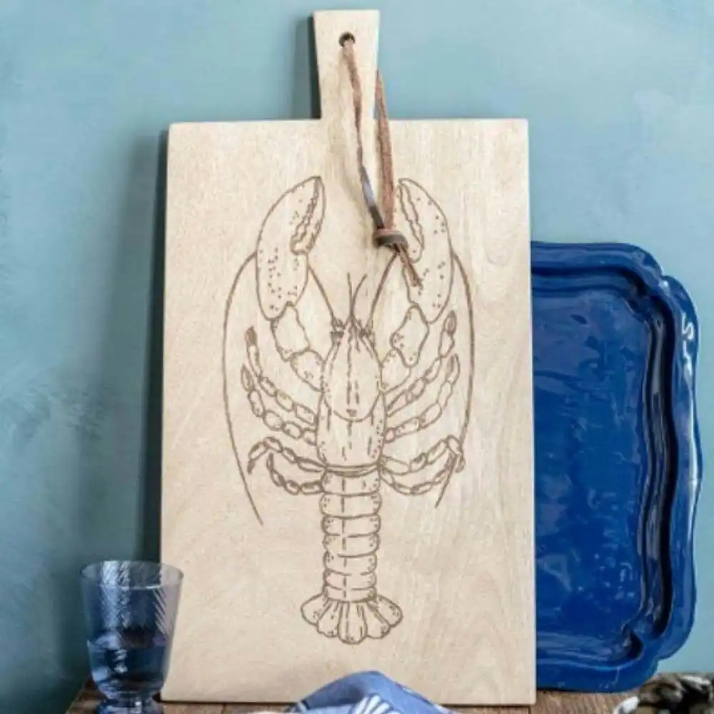 PIP Studio Lobster Bleached Mango Wood Natural Rectangular Tray