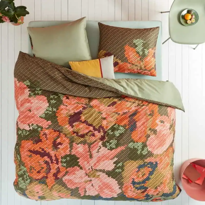 Oilily Embroidered Flower Cotton Sateen Multi Quilt Cover Set
