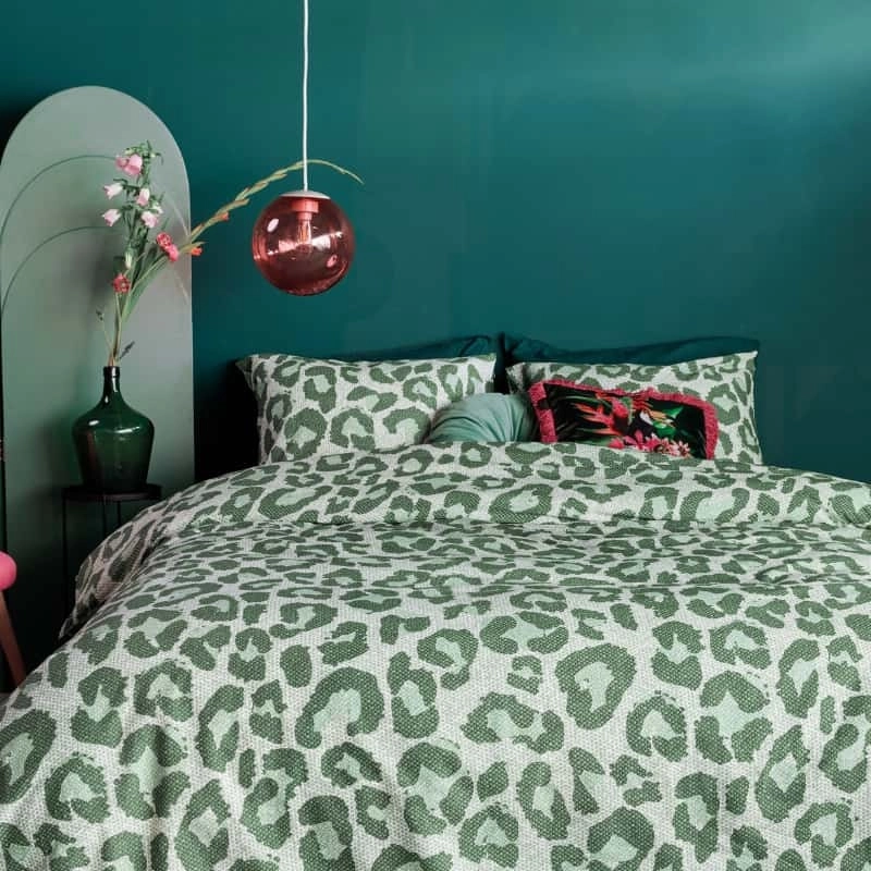 Bedding House Fabrice Cotton Green Quilt Cover Set