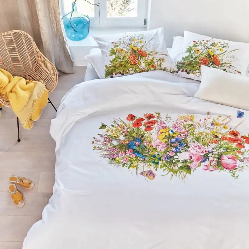 Bedding House Amazing Flowers Cotton Multi Quilt Cover Set