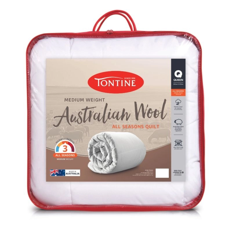 Tontine Aussie Australian Wool Mid Weight All Seasons Quilt