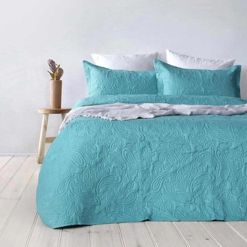 Bambury Paisley Peacock Coverlet