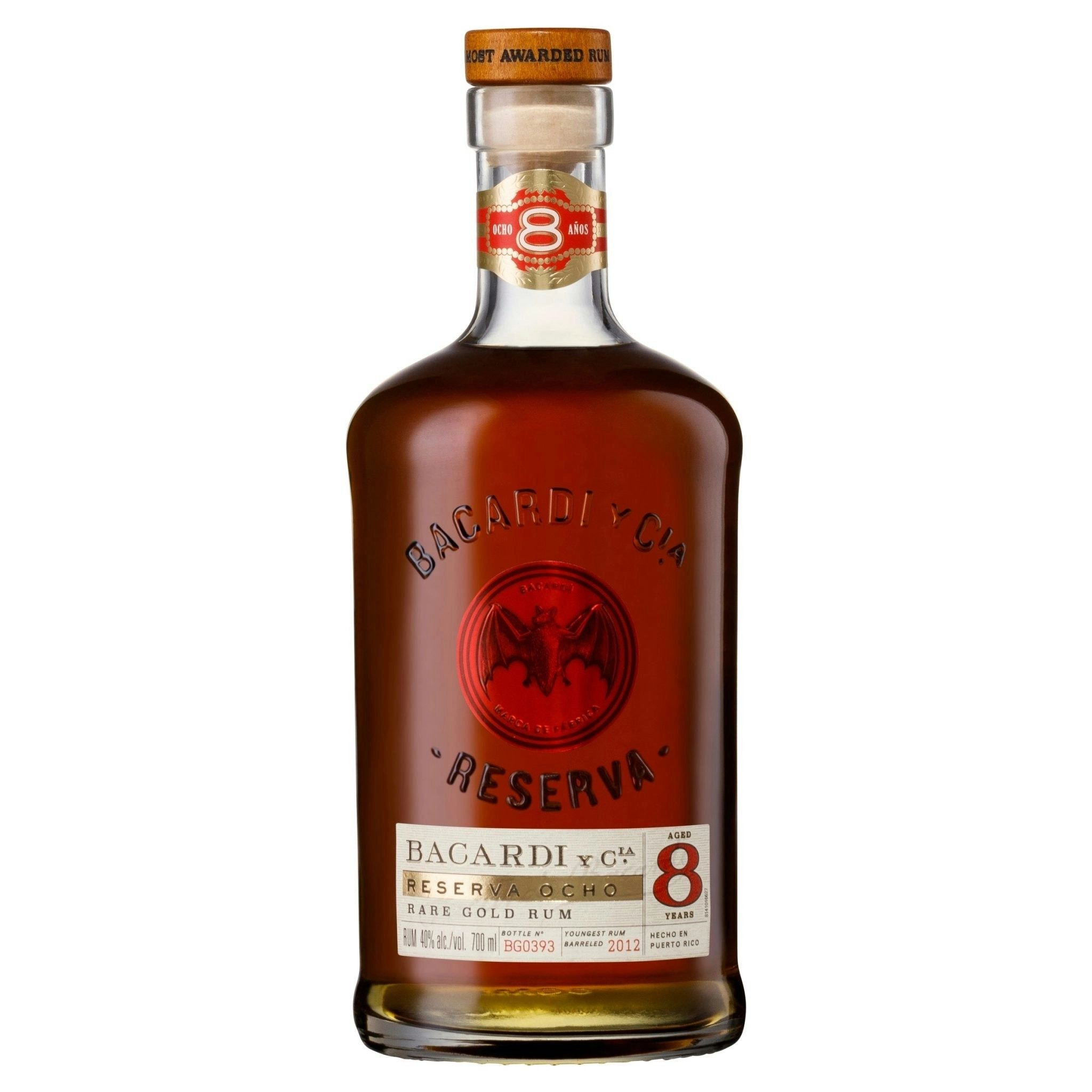 Bacardi Reserva Ocho 8 Year Old Golden Rum (700mL)