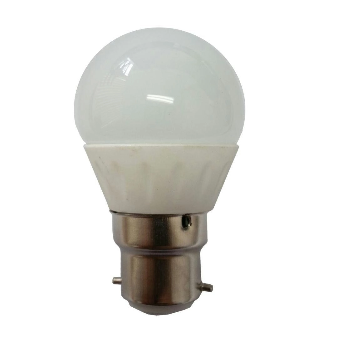 LED Globe 4Watt B22 Fancy Round Frosted Warm White 4000K 10 PACK