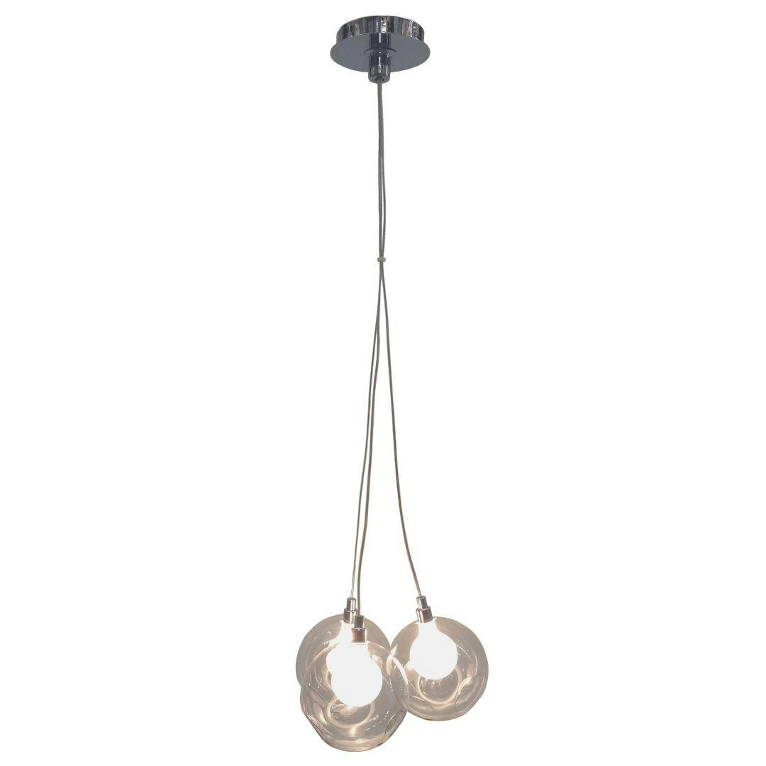 BOCCI - Replica Modern Glass Pendants -  3 Light Cluster - Clear