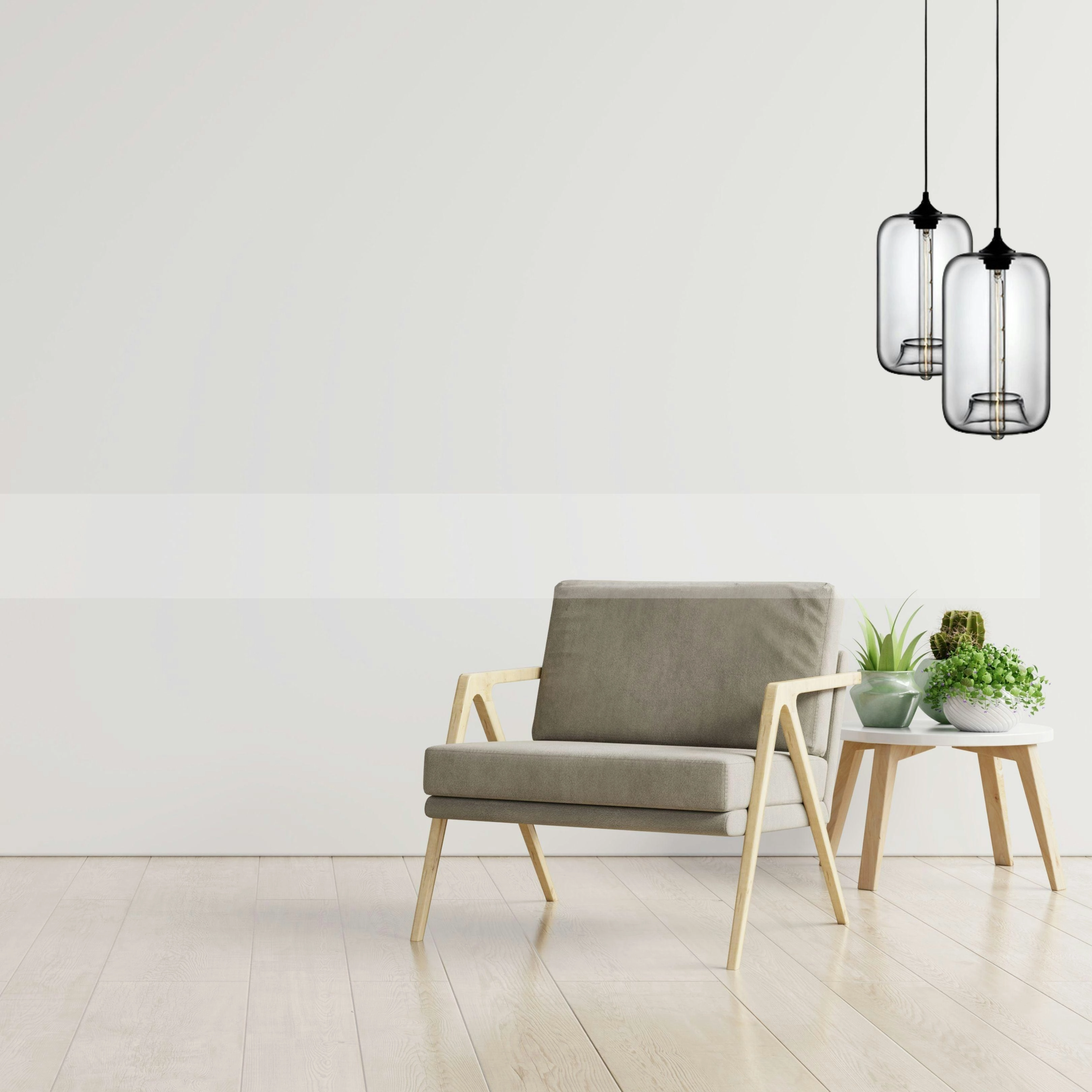 KIKKI - Vintage Industrial Glass Pendant Clear