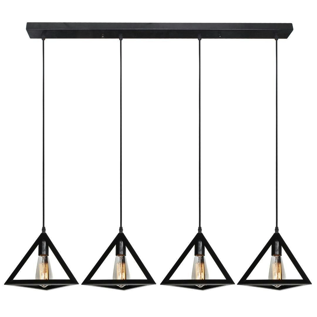 EQUATOR - Vintage Triangle Pendant - EQUATOR - 4 Light Pendant