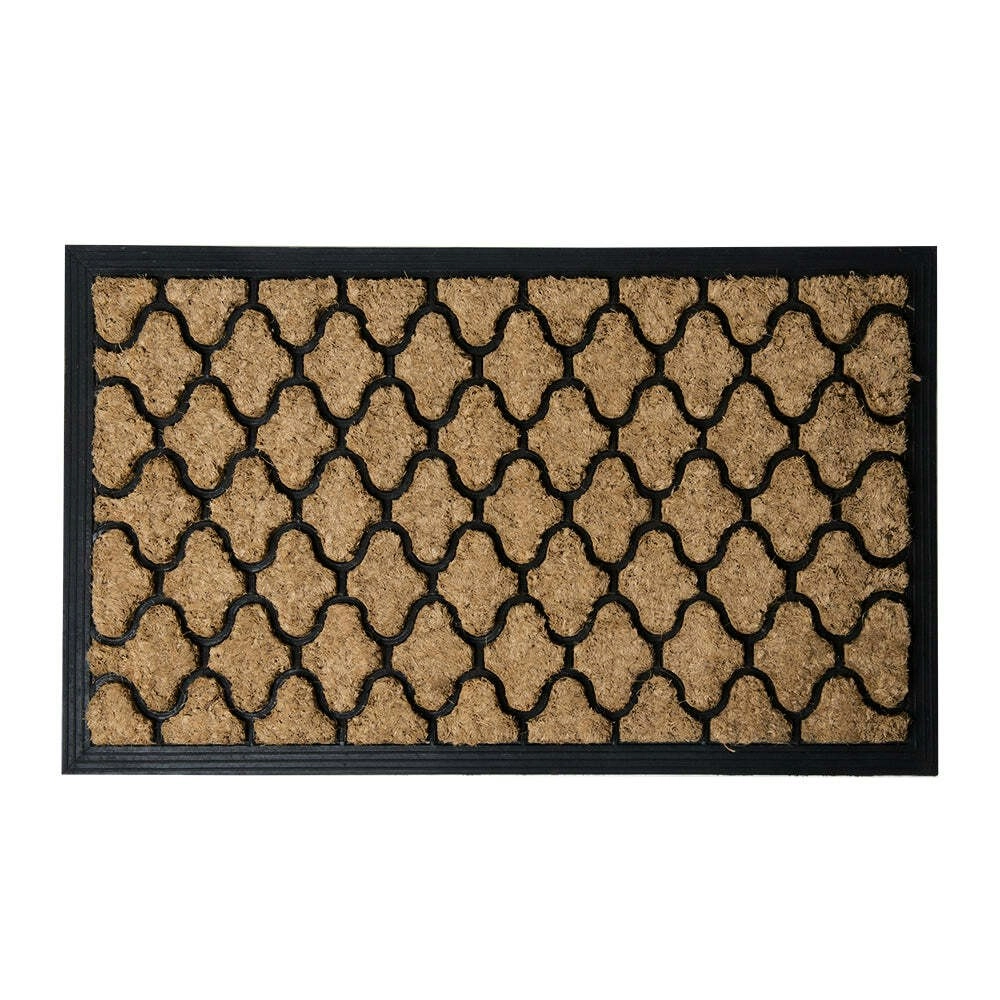 J.Elliot Brush Moulded 45x75cm Coir Mat Rectangle Door Entrance Rug Diamond