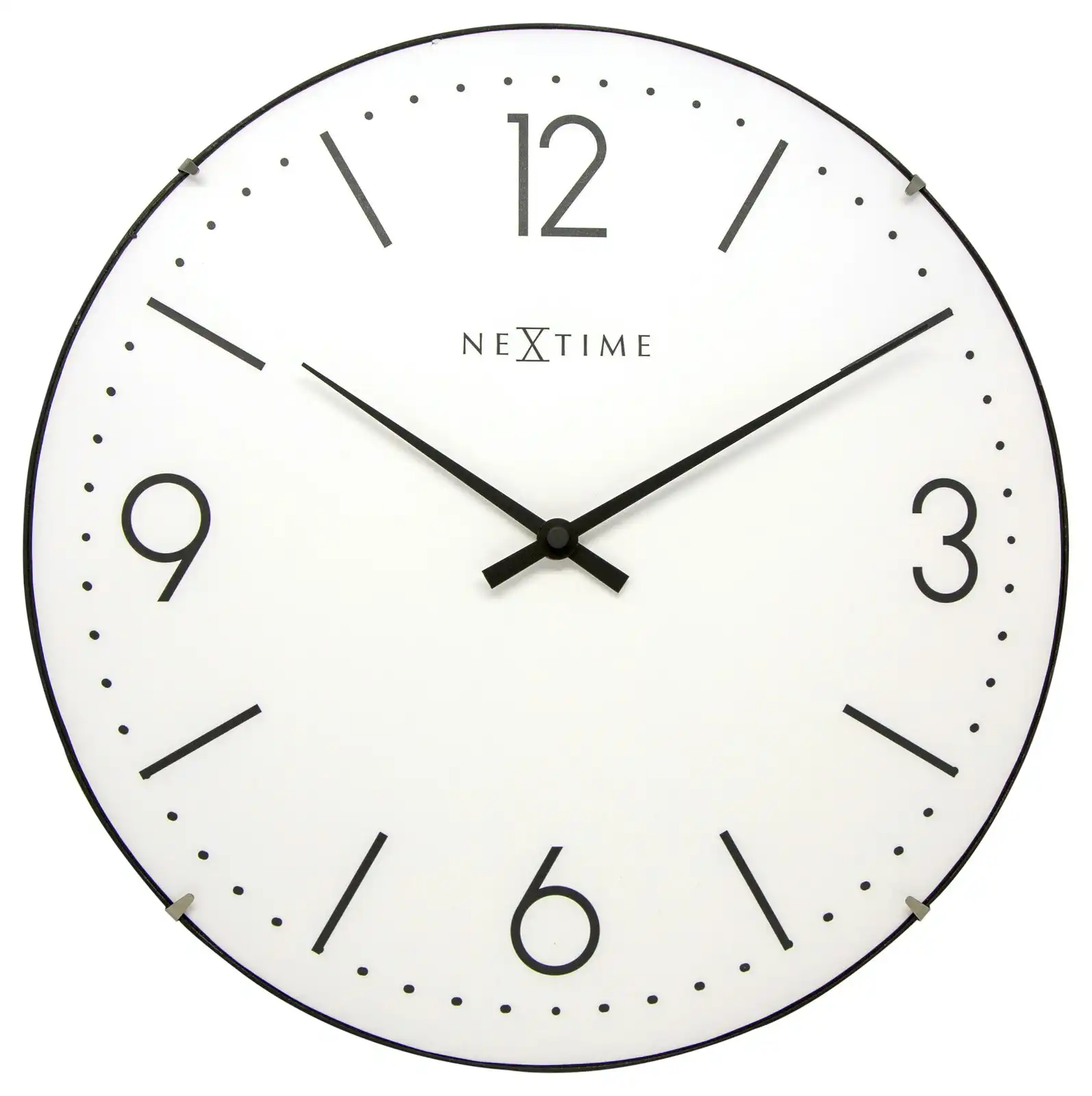 NeXtime Basic Dome 35cm Hanging Wall Clock Analogue Home/Room Round Decor White