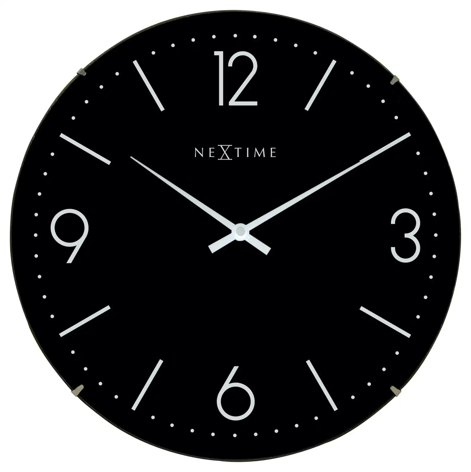 NeXtime Basic Dome 35cm Hanging Wall Clock Analogue Home/Room Round Decor Black