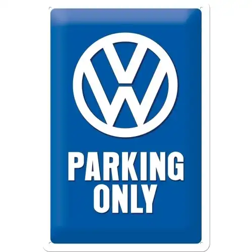 Nostalgic Art 20x30cm Medium Metal Wall Hanging Sign VW Parking Only Home Decor