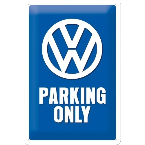 Nostalgic Art 20x30cm Medium Metal Wall Hanging Sign VW Parking Only Home Decor