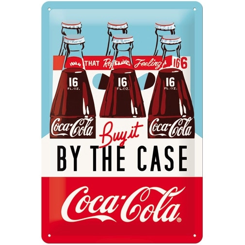 Nostalgic Art 20x30cm Medium Metal Wall Hanging Sign Coca-Cola By the Case Decor