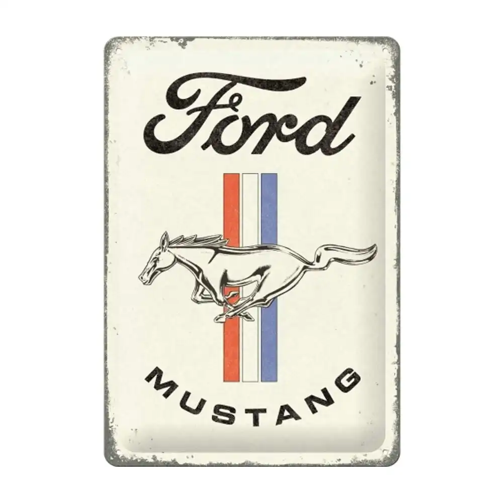 Nostalgic-Art 20x30cm Sign Ford Mustang Horse & Stripes Medium Home/Office Decor