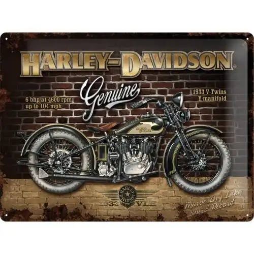 Nostalgic Art Harley-Davidson Brick Wall 30x40cm Large Metal Tin Sign Wall Decor