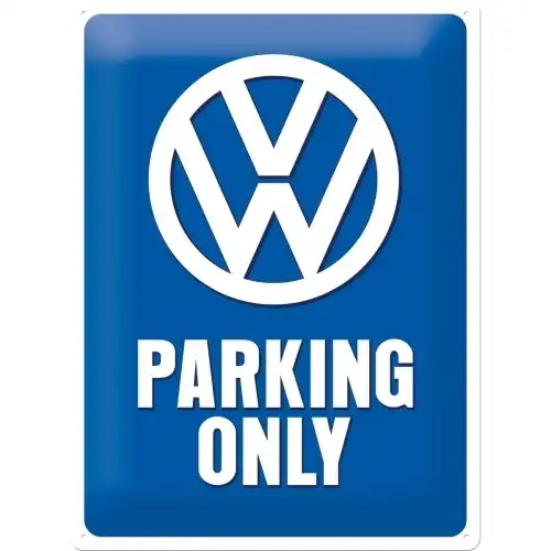 Nostalgic Art VW Parking Only 30x40cm Large Metal Sign Home/Garage Wall Decor