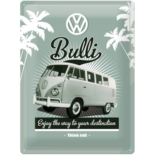 Nostalgic Art VW Bulli 30x40cm Large Metal Sign Home/Garage Wall Hanging Decor