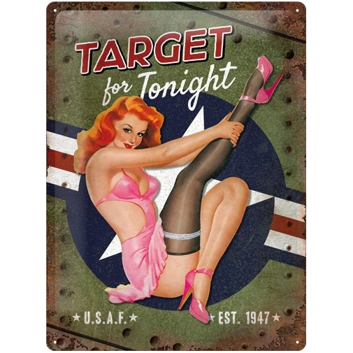 Nostalgic Art Target For Tonight  30x40cm Large Metal Sign Bar/Pub Wall Decor