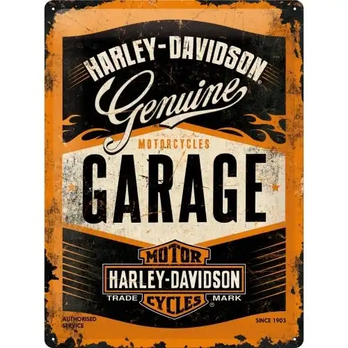 Nostalgic Art Harley-Davidson Garage 30x40cm Large Tin Sign Home/Pub Wall Decor