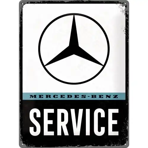 Nostalgic Art Mercedes-Benz Service 30x40cm Large Metal Tin Sign Home Wall Decor