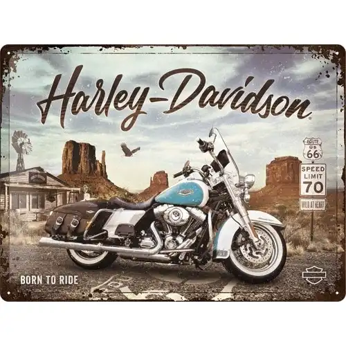 Nostalgic Art Harley-Davidson Route 66 Road King Classic 30x40cm Large Tin Sign