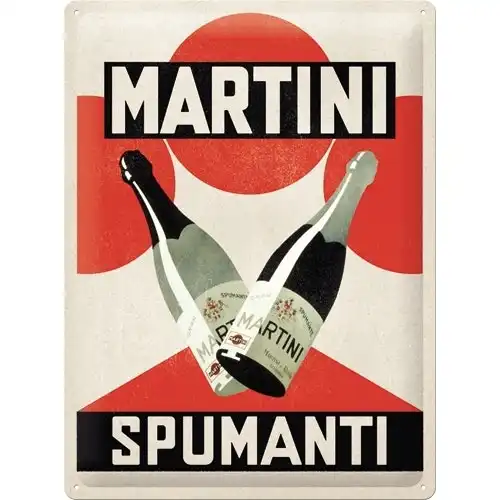 Nostalgic Art Martini Spumanti 30x40cm Large Metal Sign Home Wall Hanging Decor