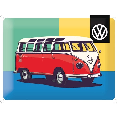 Nostalgic Art VW Bulli Pop Art 30x40cm Large Metal Sign Home Wall Hanging Decor