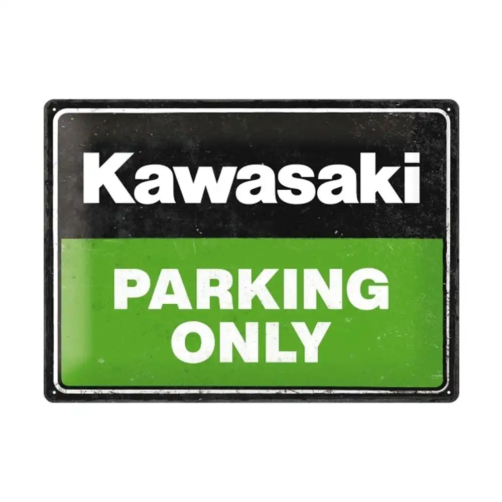 Nostalgic-Art 30x40cm Metal Sign Kawasaki Parking Only Large Home/Office Decor