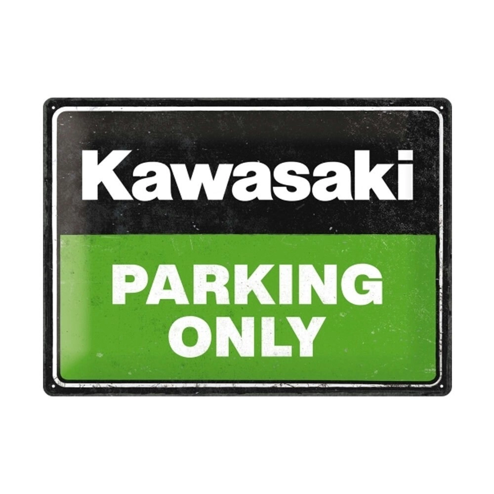 Nostalgic-Art 30x40cm Metal Sign Kawasaki Parking Only Large Home/Office Decor