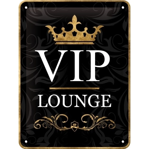 Nostalgic Art 15x20cm Small Wall Hanging Metal Sign Vip Lounge Home/Office Decor